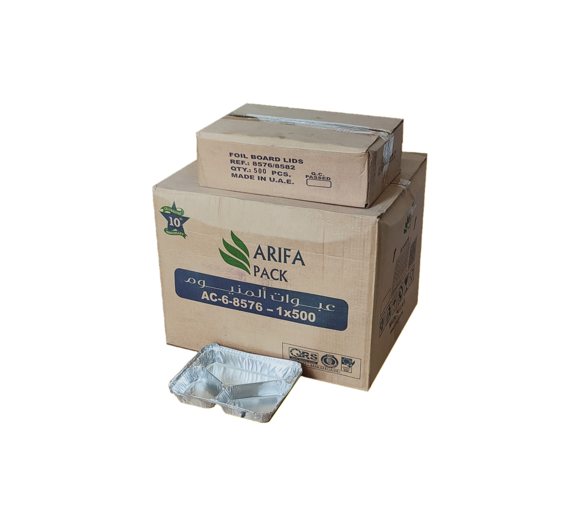 Aluminium Container 8576 -3 Portion (500pcs)