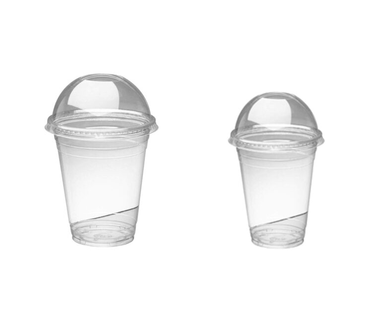 16oz Disposable Pet Clear Plastic Smoothie Cups with Clear Dome Lids –  EcoQuality Store