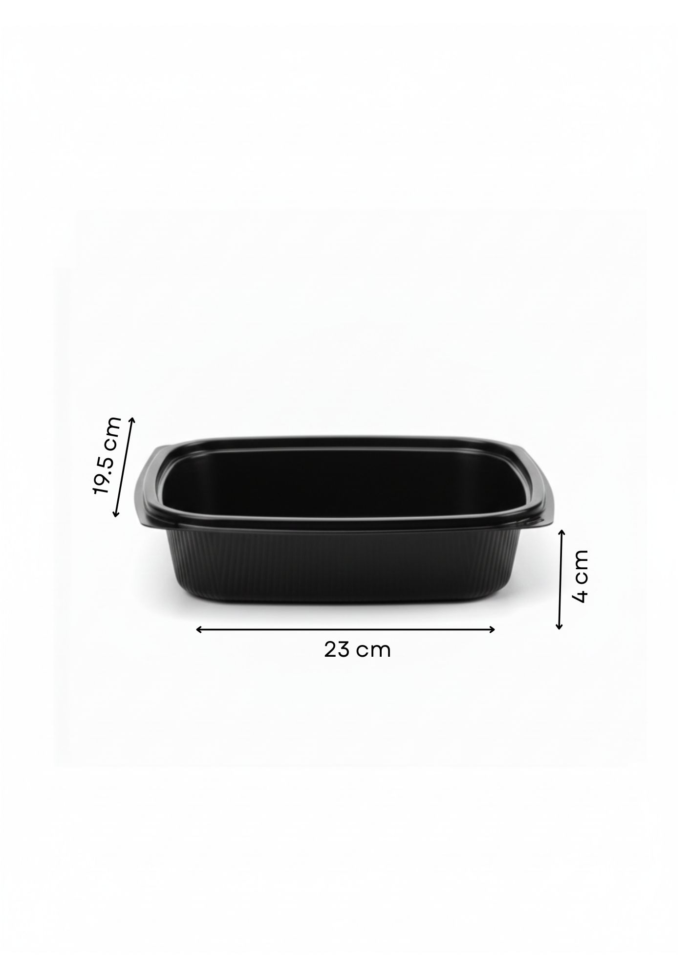 Black Base Container with Lid 1– Compartments measure