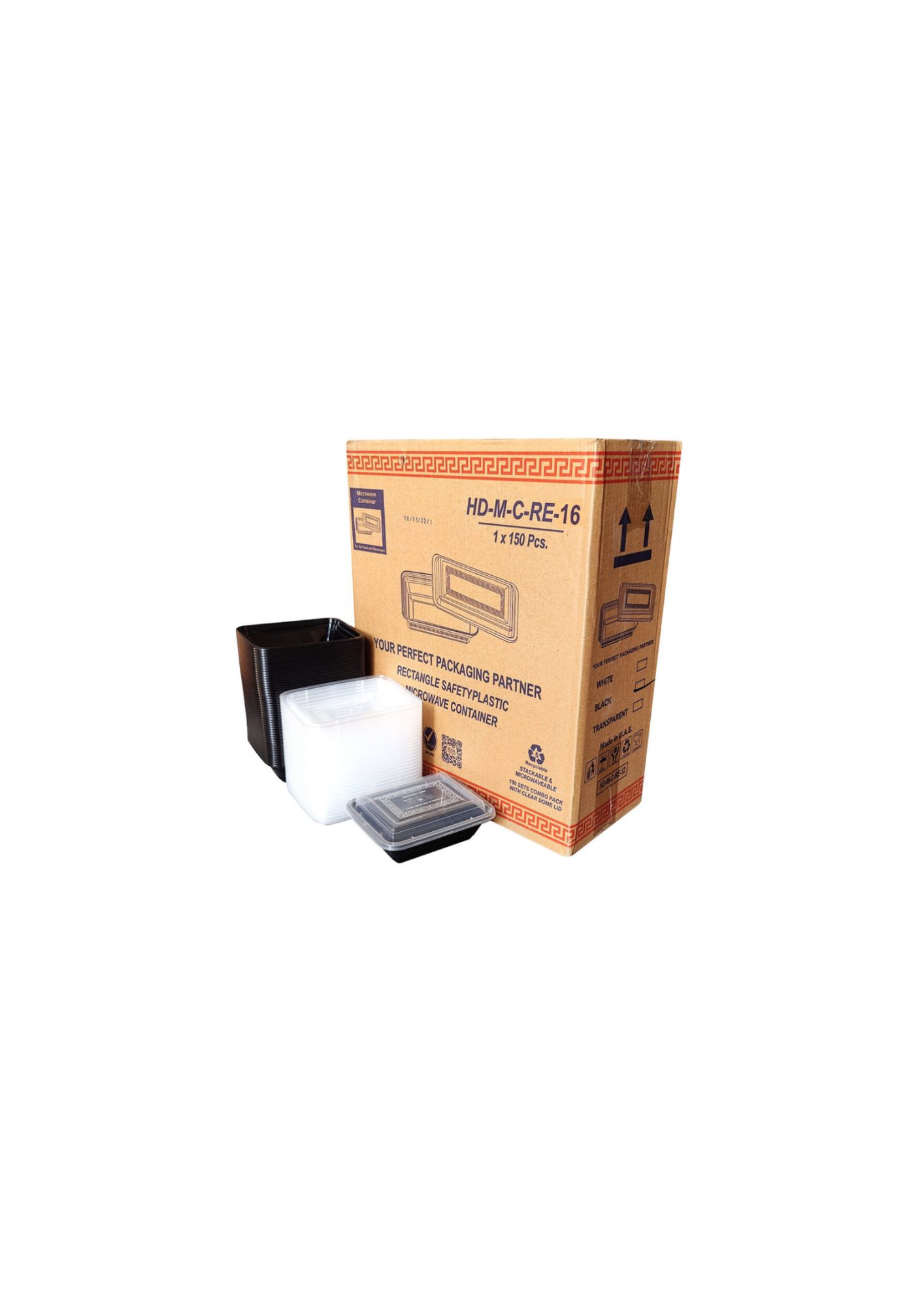 Black Rectangle Container – RE16 cartn