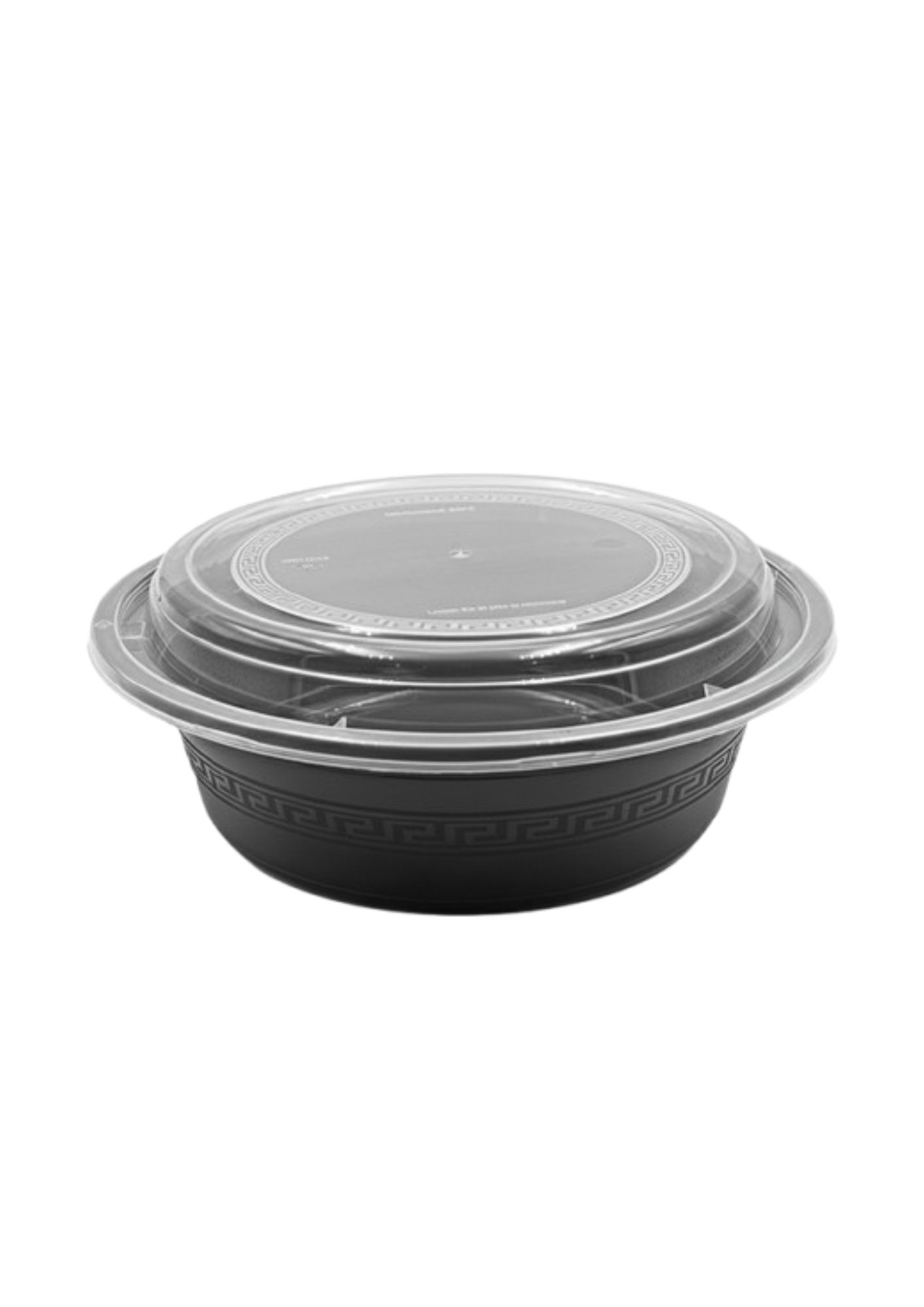 Black Round container – RO32 with lid (1)