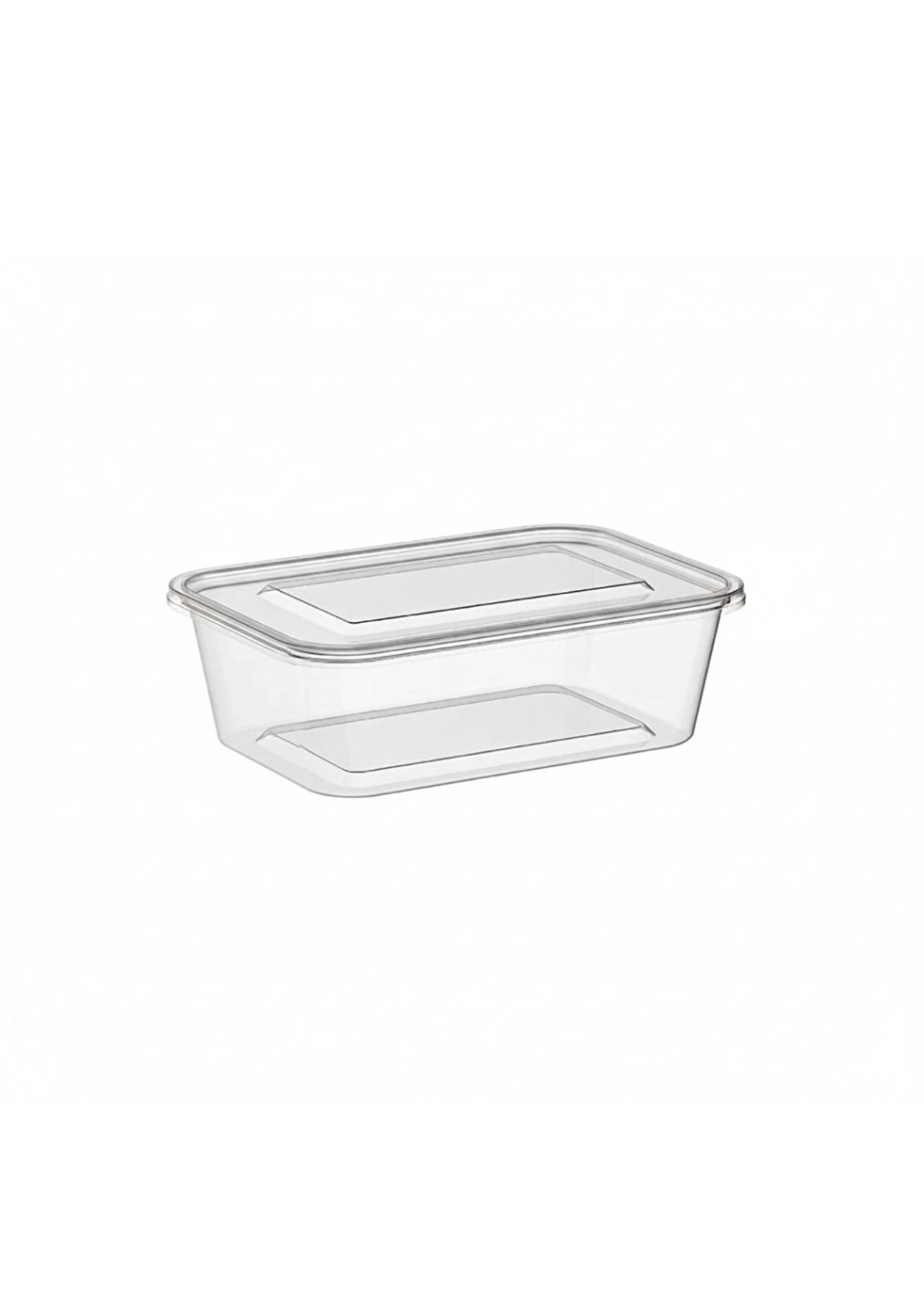 Microwave Container Clear Rectangle 750ml With Lid -100 pcs - Al Afrah ...