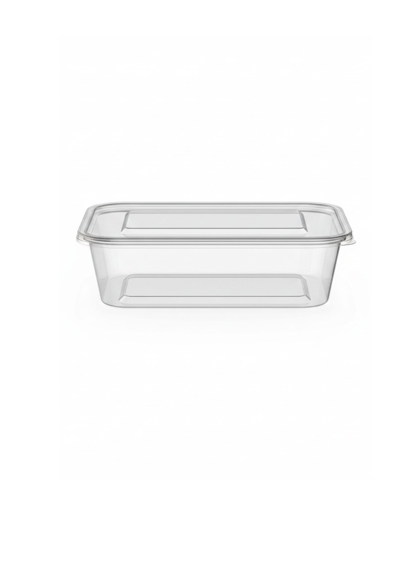 Microwave Container Clear Rectangle - 500ml (1)