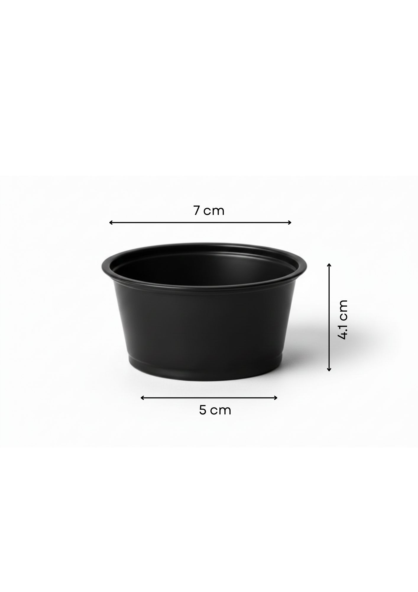 Souffle Cup Black 3.25oz with Clear Lid-2000 pcs measure (1)
