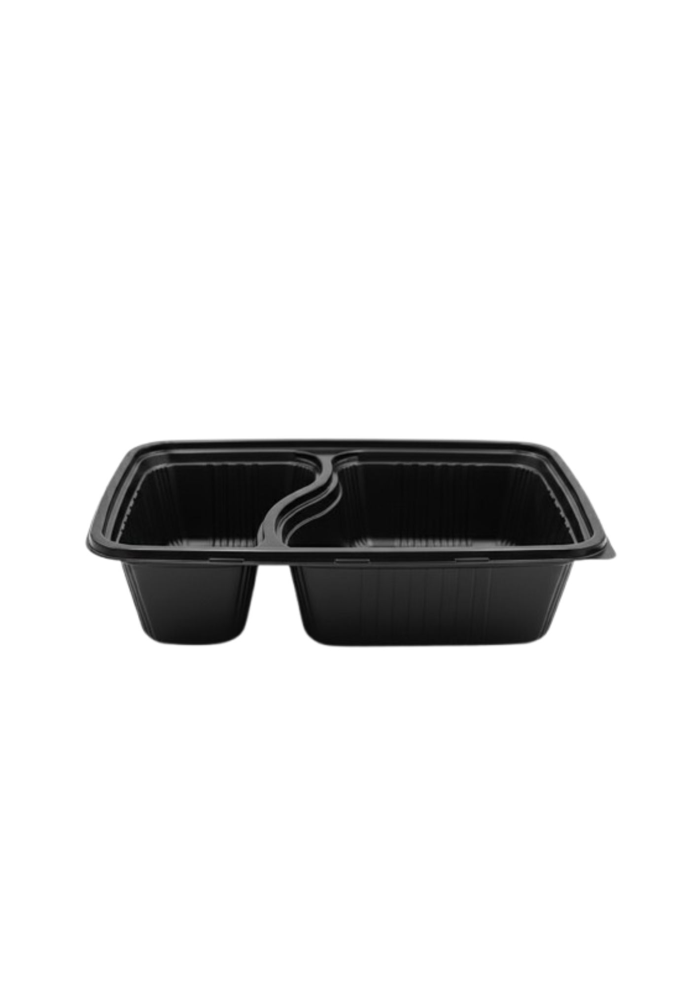 Black Base Microwave container 2 Portion With Lid – RE232 without lid