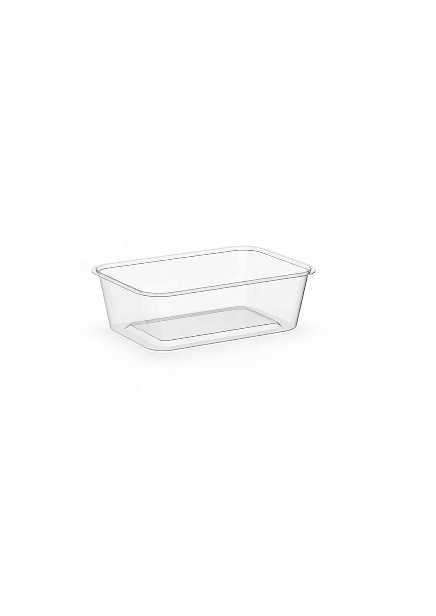 Microwave Container Clear Rectangle 650ml without lid