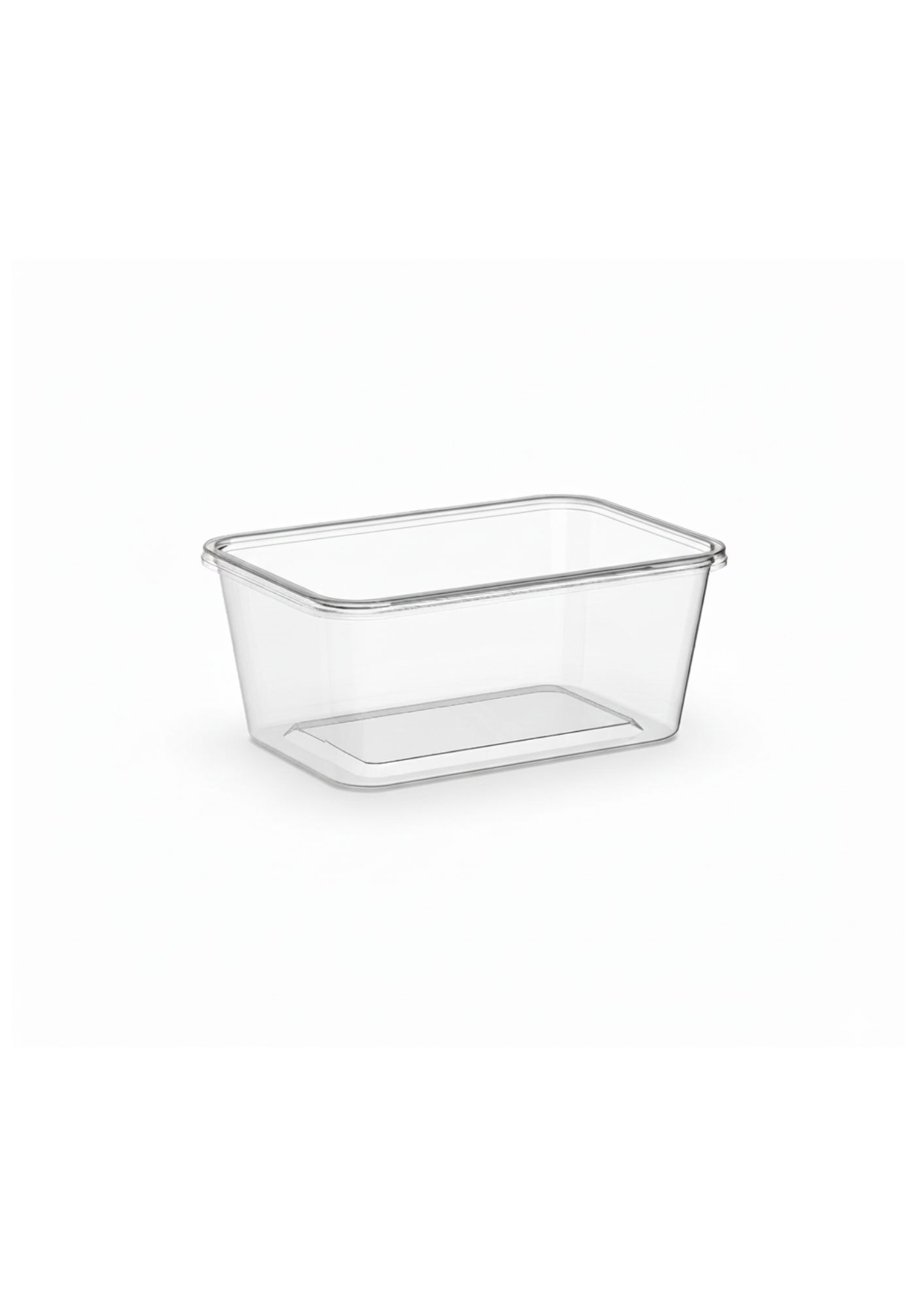 Microwave Container Clear Rectangle 1000ml – 500PCS without lid