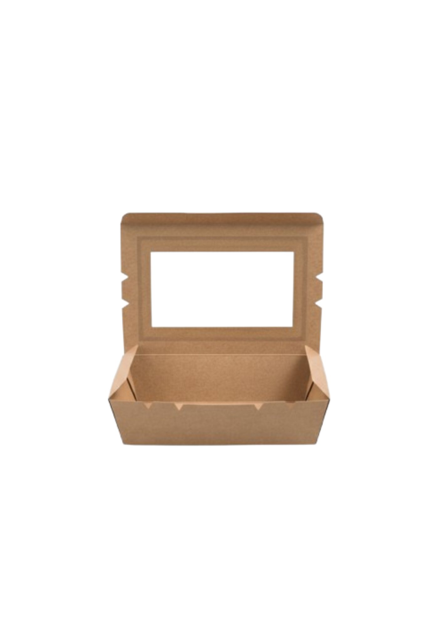 Kraft Lunch Box with Window – Medium(1100ml) front