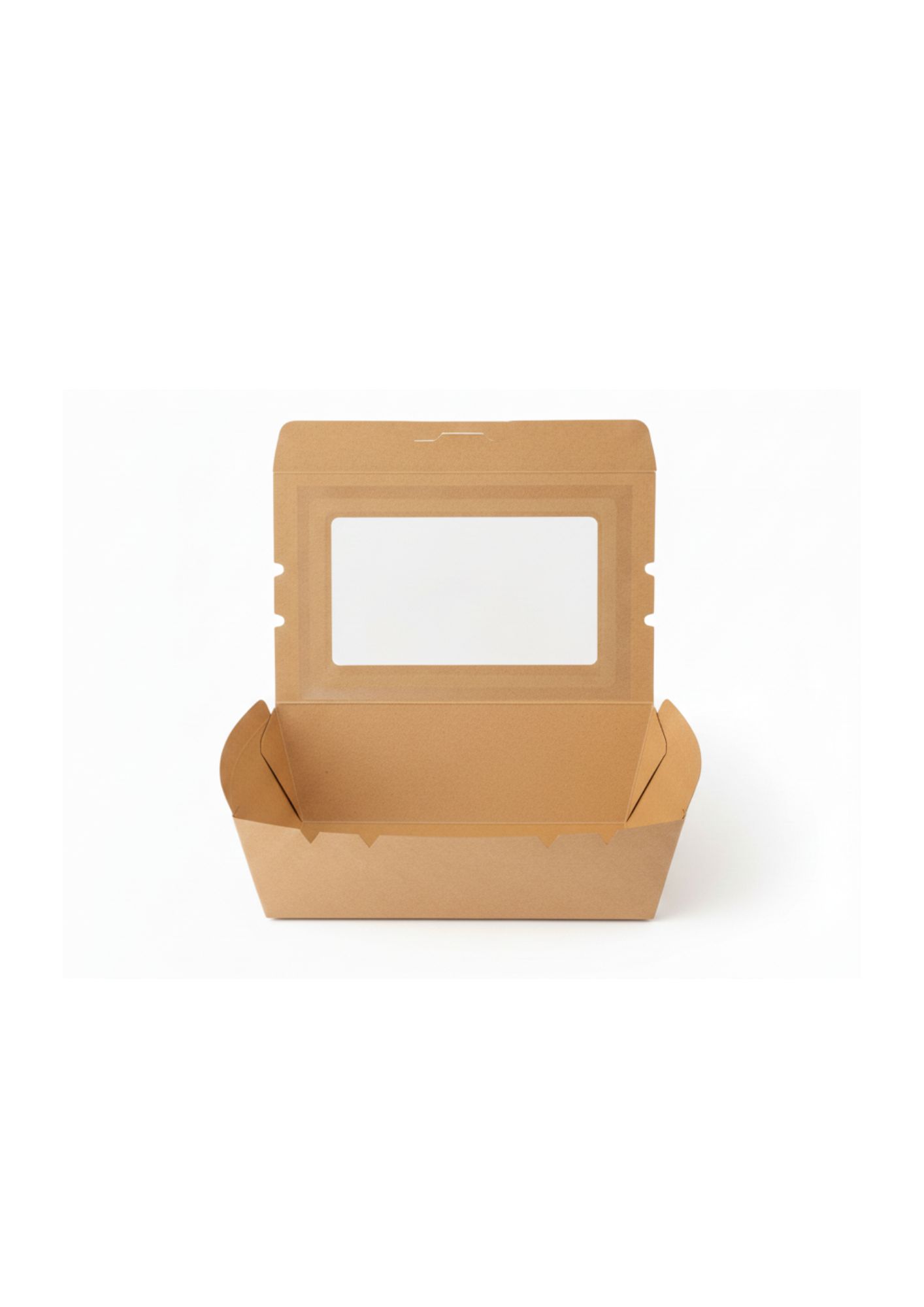 Kraft Lunch Box with Window – Small (700ml) front (2)