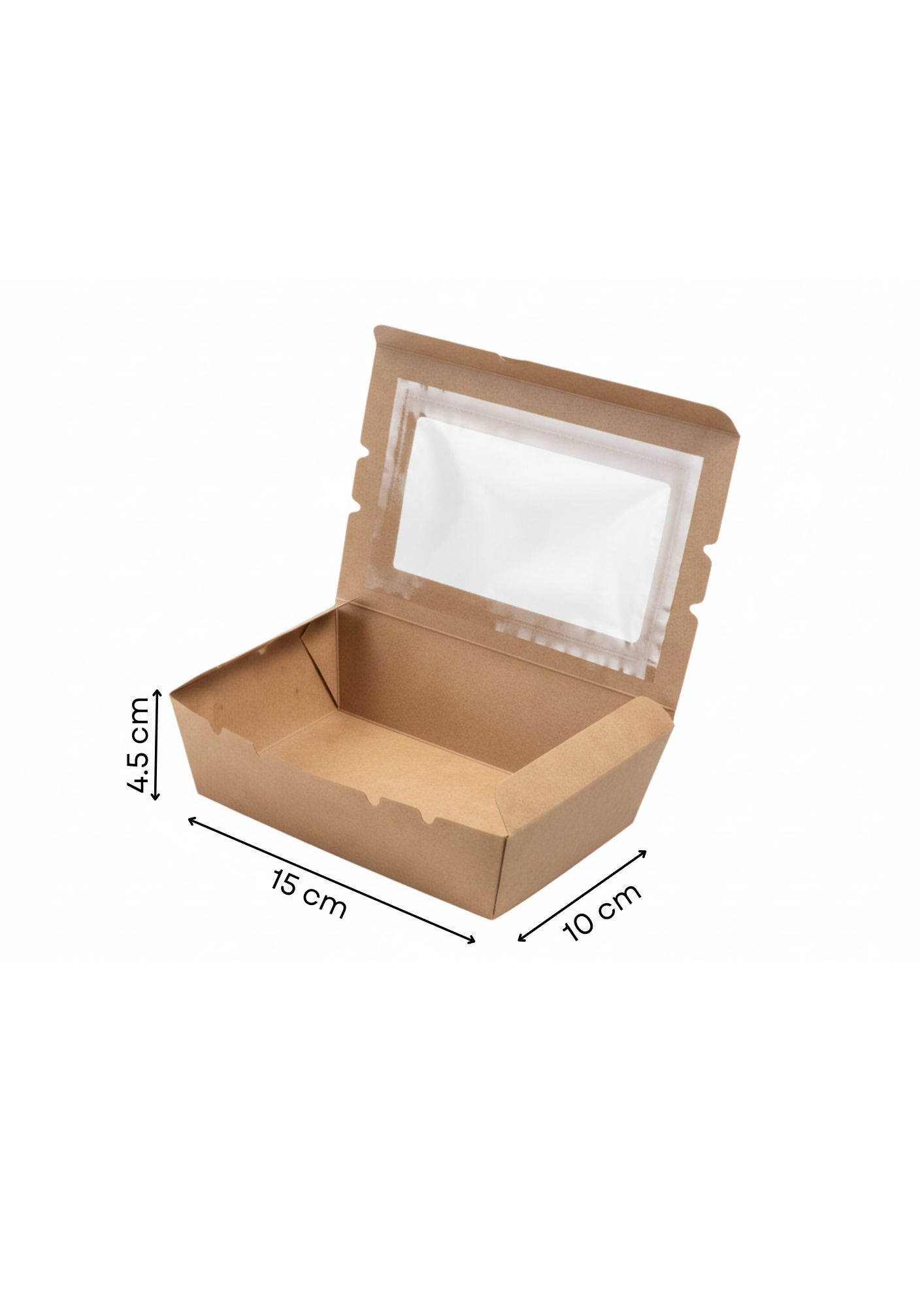 Kraft Lunch Box with Window – Small (700ml) measure