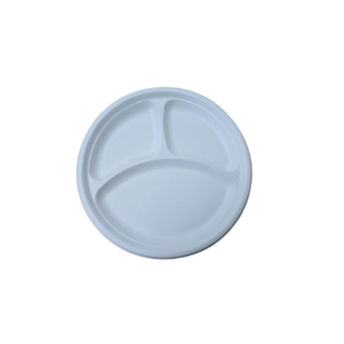 Bio- Degradable Bagasse Plate 10" - 3Prtn (500Pcs)