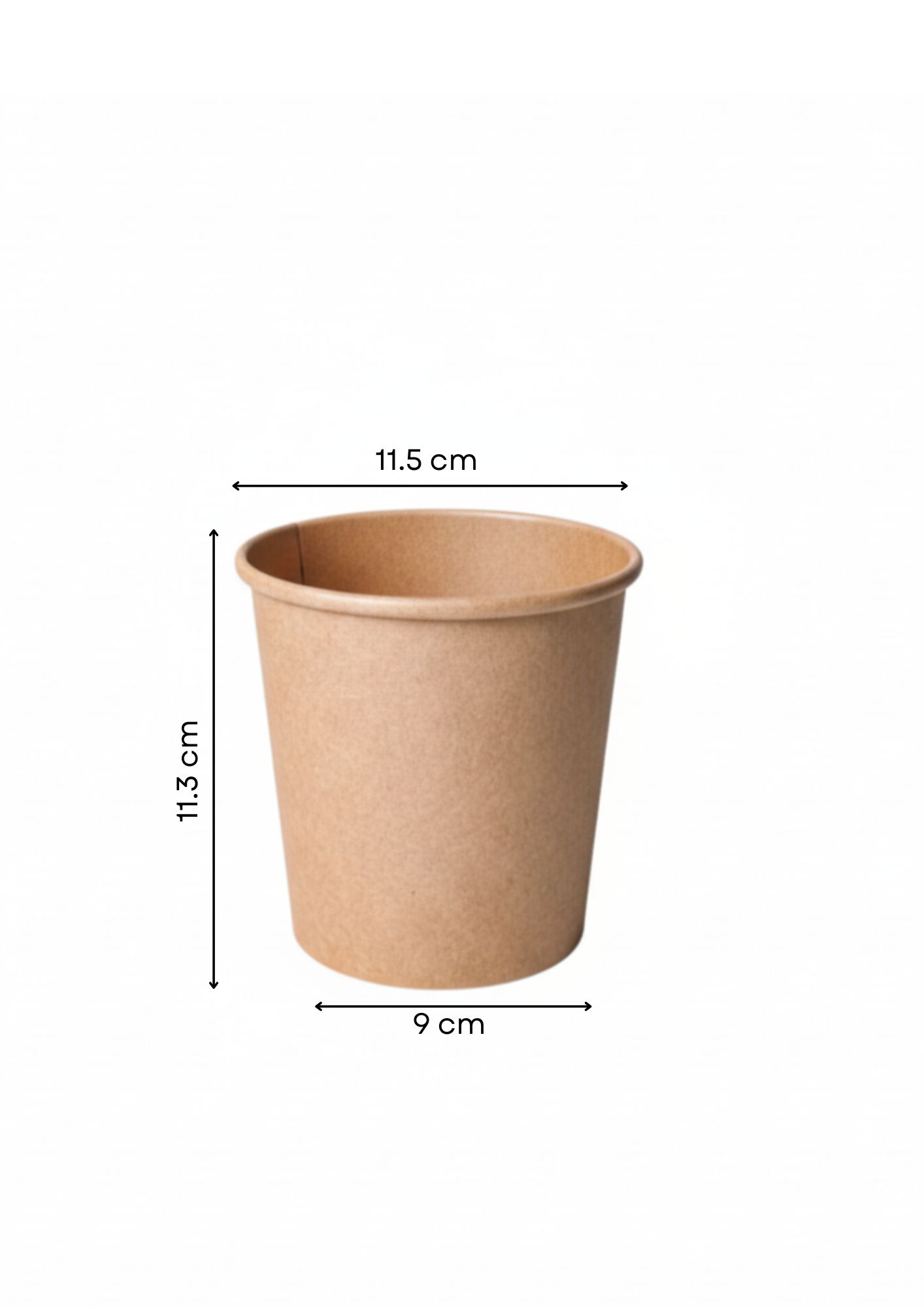 Kraft Soup Tub 26Oz (500Pcs) measure