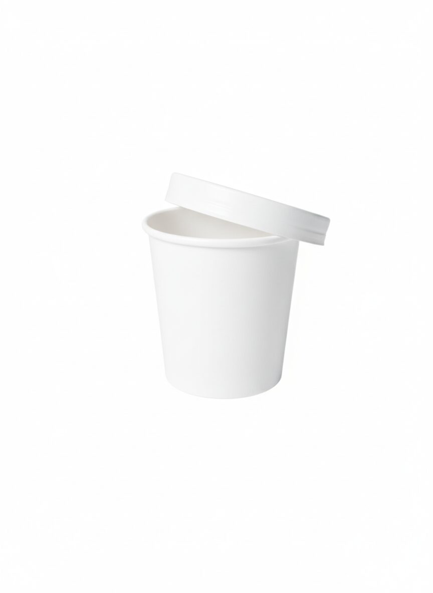 Kraft Soup Tub 26Oz White With Lid (500Pcs)