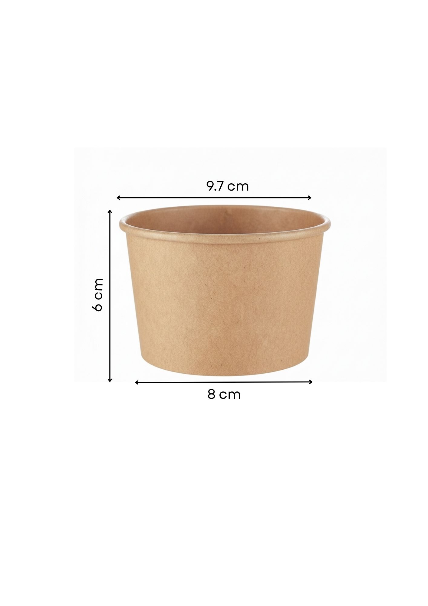 Kraft Soup Tub 8Oz (500Pcs) measure