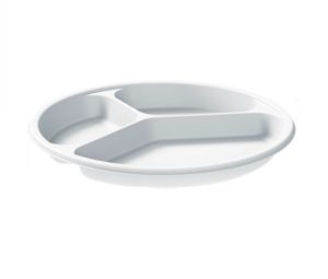 Plastic Plate 3-Portion-9"( 22cm)& 10"(26)cm / Cosmo Plast