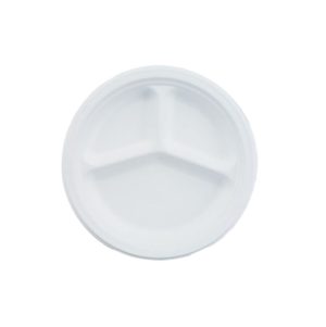 Foam Plate Plain 10"(3 Portion)- 500 pcs (U-Pak)