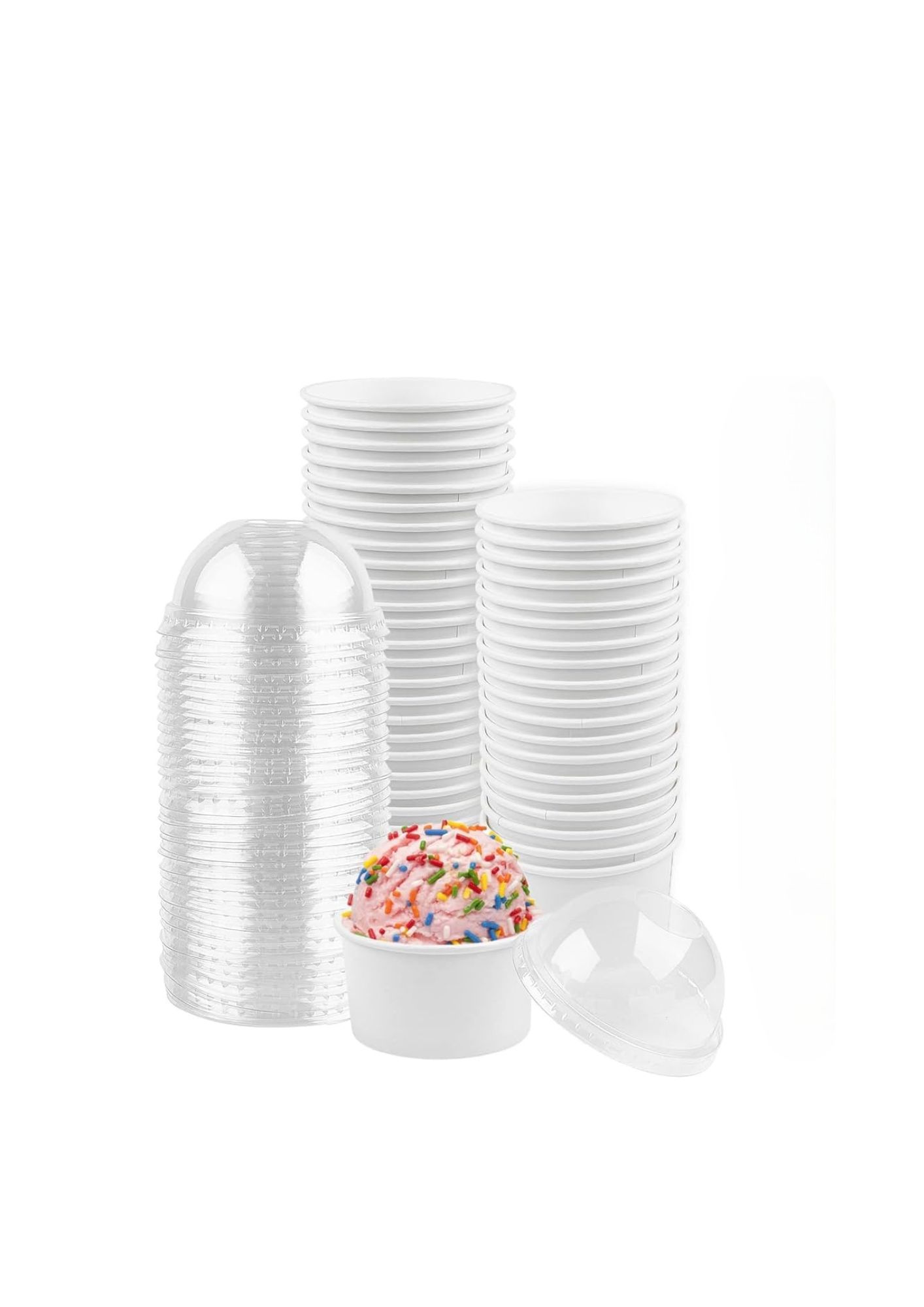 Dome Lid For Ice Cream Bowl 4 Oz(1000Pcs) bulk