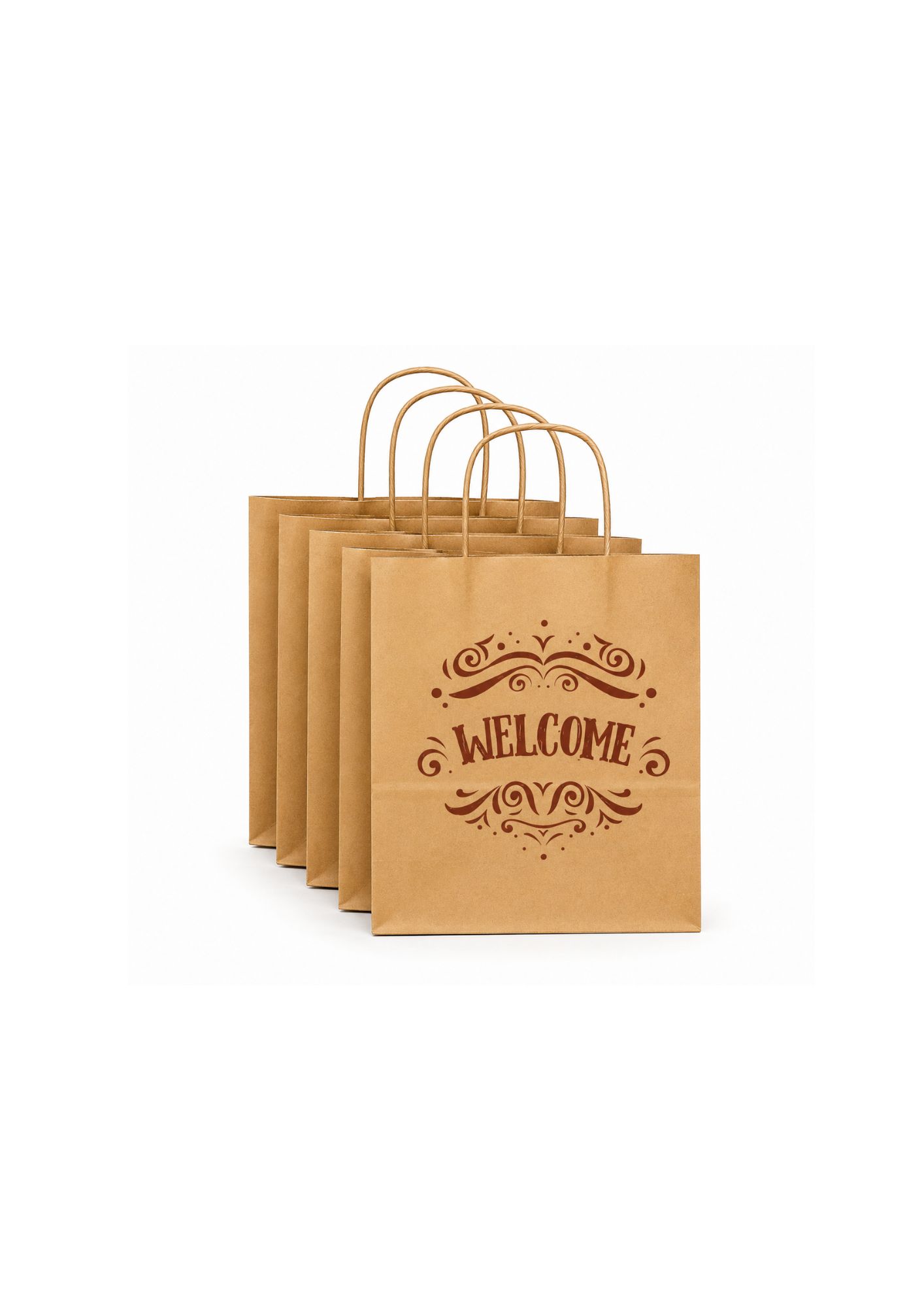Kraft Paper Bag (232610)(Welcome)(400Pcs)