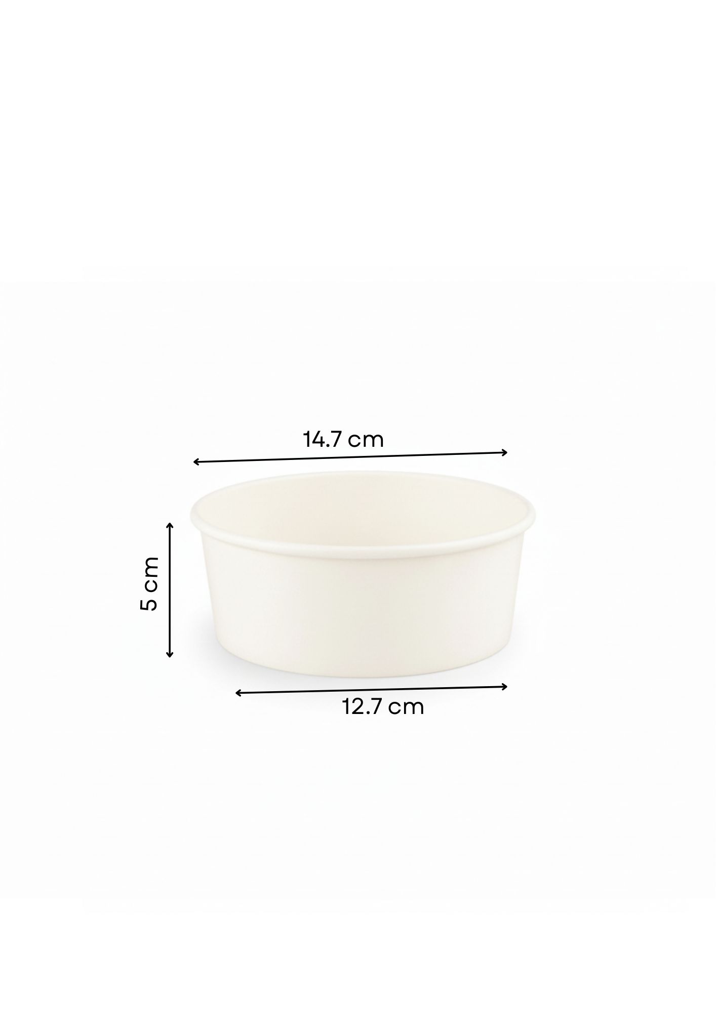 Kraft Salad Bowl 500Ml WLd - Round (300Pcs) White (1)