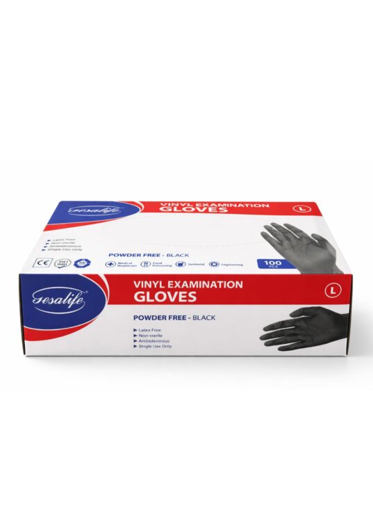 Gloves Vinyl Black Powder Free M / L / Xl