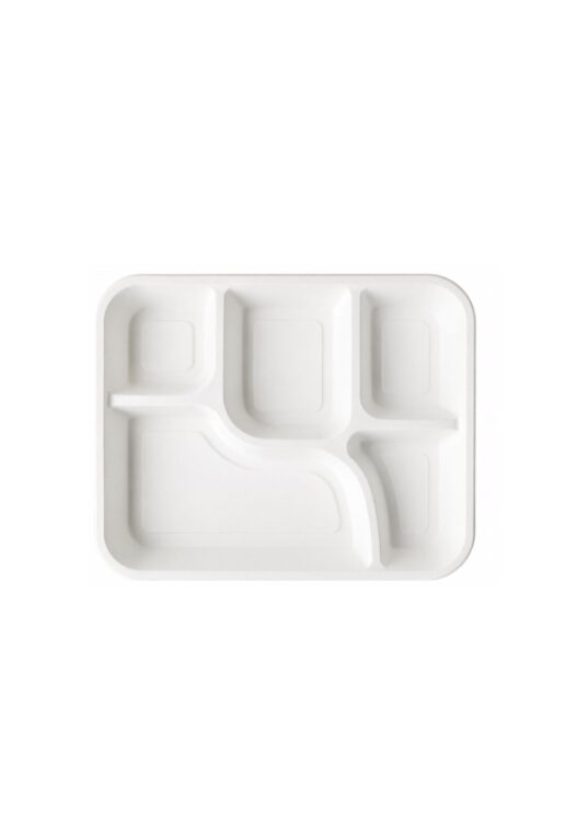 Bio- Degradable Meal Tray 5Portion (500 Pcs)
