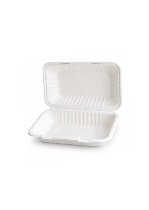 Bagasse Clamshell 9"X6" (200Pcs)