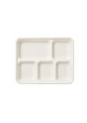 Bio- Degradable Meal Tray 5Portion (500 Pcs)