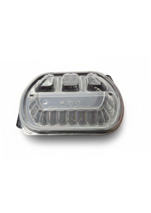 Black Base Container With Lid 4- Compartments