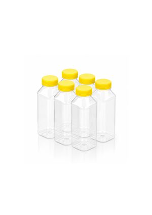 Clear Plastic Bottles with Caps -Square (1L) [Pack of 30pcs]
