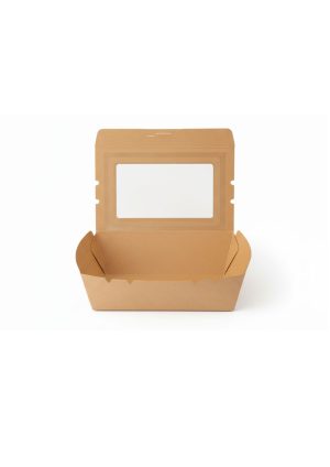 Kraft Lunch Box with Window - Ex. small(400ml)