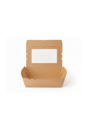 Kraft Lunch Box with Window - Small (700ml)