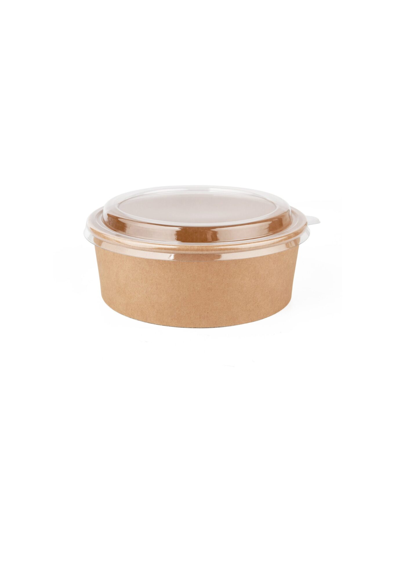Kraft Salad Bowl 1100Ml W/Ld - Round (300Pcs)