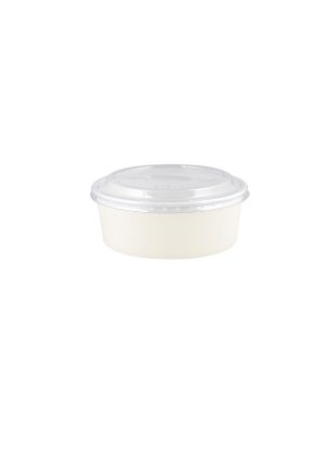 Kraft Salad Bowl 500Ml W/Ld - Round (300Pcs) White