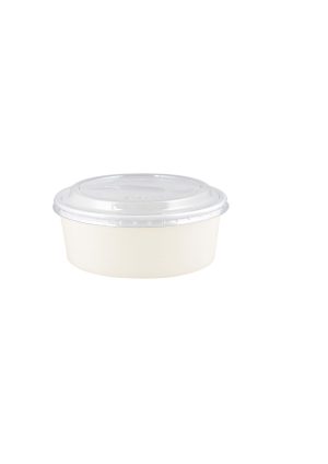 Kraft Salad Bowl1000Ml W/Ld - Round (300Pcs) White