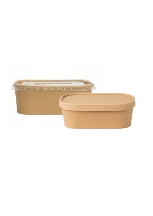 Kraft Salad Container -Rectangle (500ml)