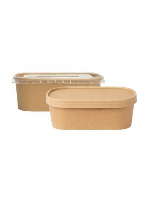 Kraft Salad Container -Rectangle (750ml)