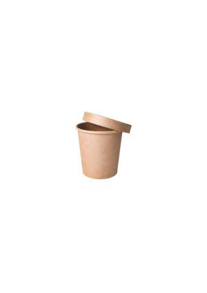 Kraft Soup Tub 16Oz (500Pcs) With Paper Lid