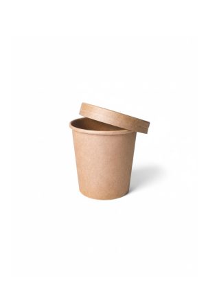 Kraft Soup Tub 26Oz  (500Pcs) With Paper Lid
