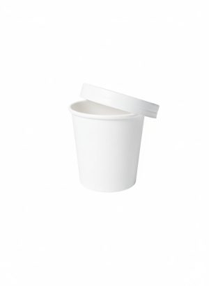 Kraft Soup Tub 26Oz White With Lid (500Pcs) With Paper Lid