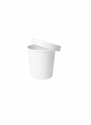 Kraft Soup Tub White 16Oz  (500Pcs) With Paper Lid