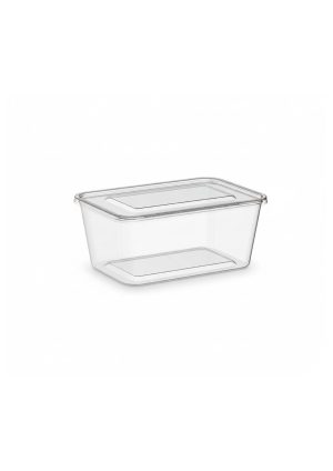 Microwave Container Clear  Rectangle 1000ml - 500PCS