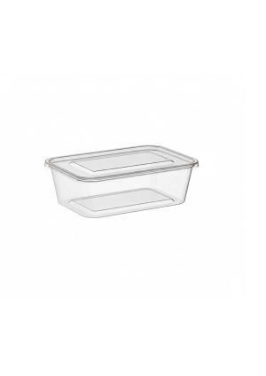 Microwave Container Clear Rectangle 650ml (500Pcs)