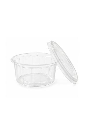 Plastic "CLEAR" Container 350cc with "CLEAR" Lid (AL JABRI ) -1000 Pcs