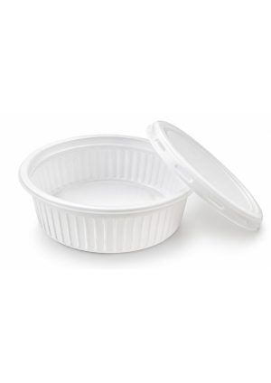 Plastic Container 200cc (Rib) with Lid (COSMO) – 1000 Pcs