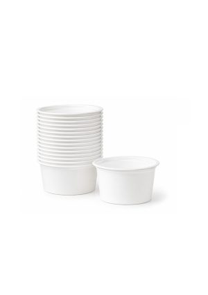 Plastic Container White100cc With Clear Lid -1500 Pcs (MPC)