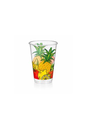 Plastic Juice Cup Printed (Cosmoplast)-1000pcs- 12oz
