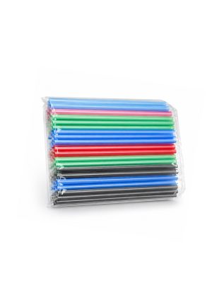 Plastic Straw mixed – Wrapped 12mm (1 Pkt-100Pcs)