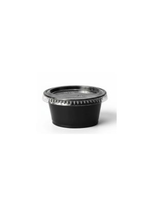 Soufle Cup 2.5 Oz W/Ld Black  (1*2000Pcs)